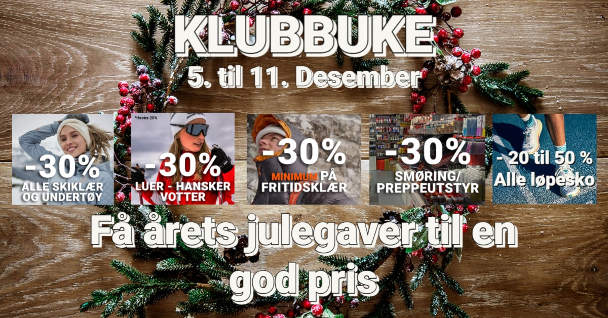 Klubbuke på Bull, Ski & Kajakk - Få årets julegaver til en god pris!